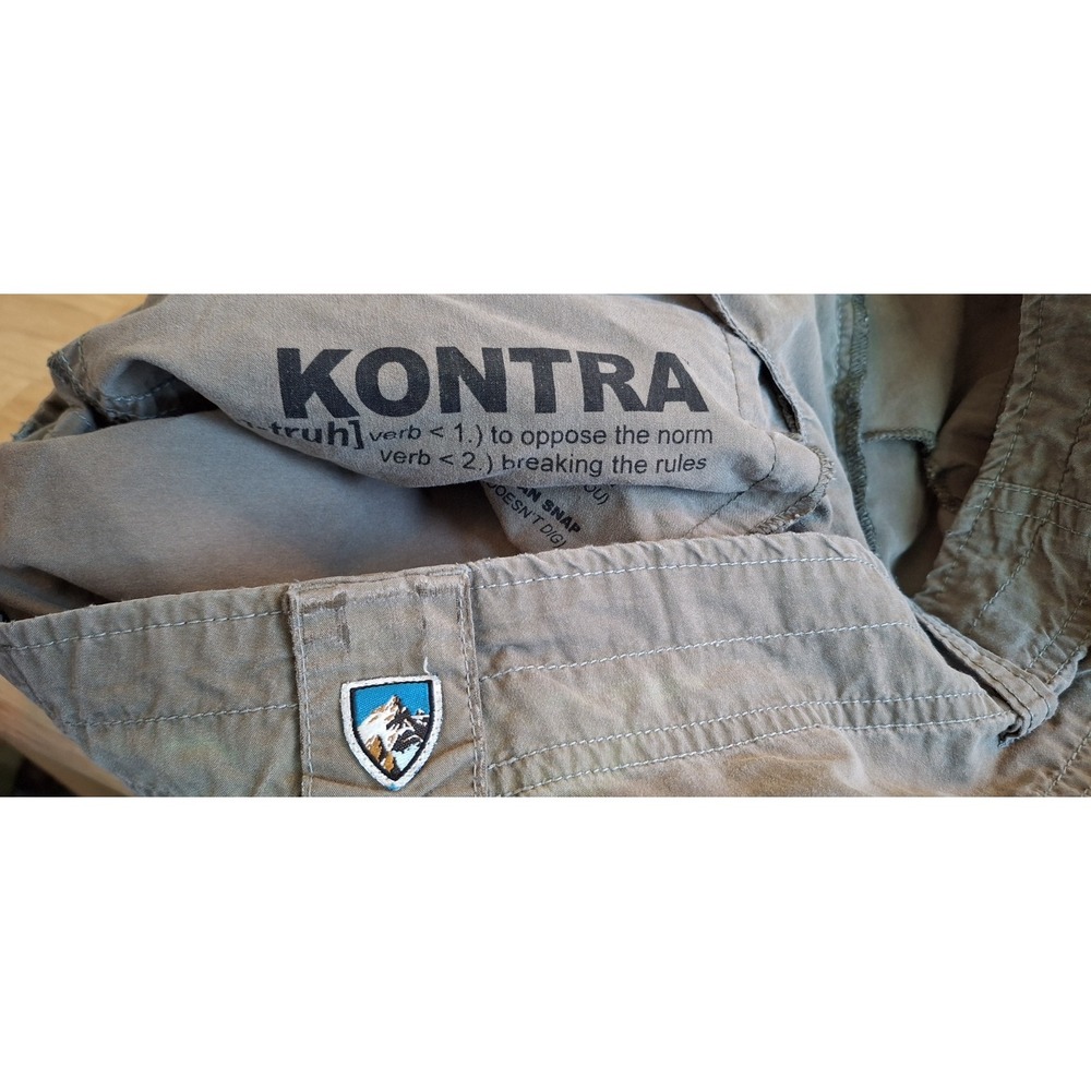 Kuhl Kontra Mens Khaki Hiking Lightweight  Pants Measure 34x29